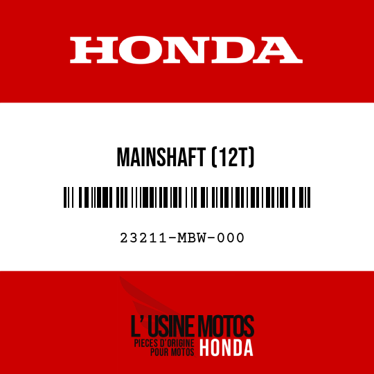 image de 23211-MBW-000 MAINSHAFT (12T)