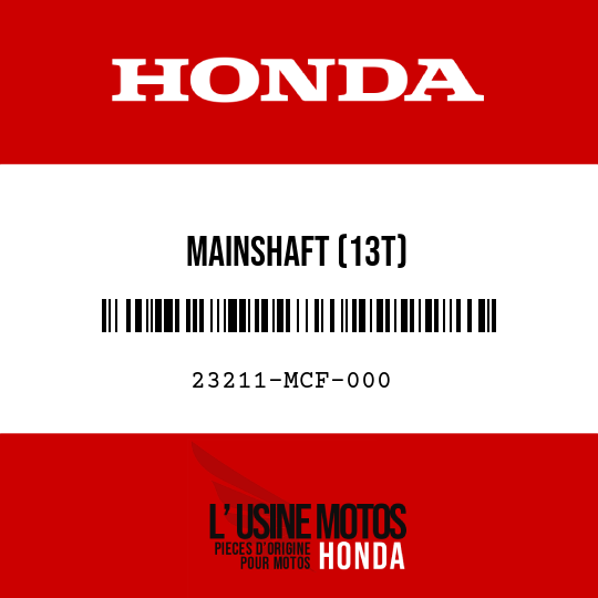image de 23211-MCF-000 MAINSHAFT (13T)