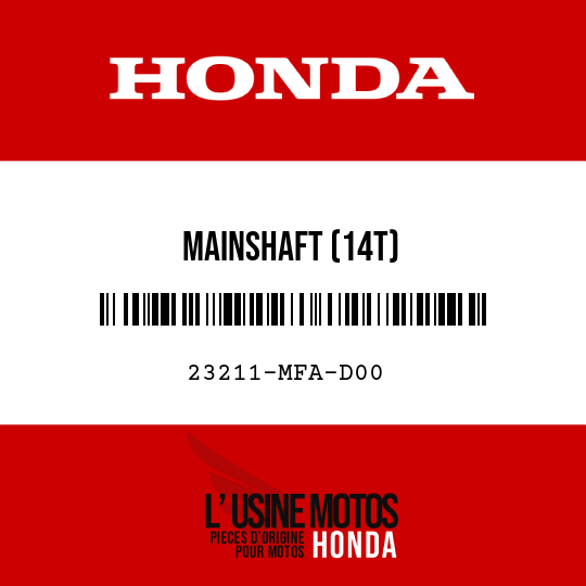 image de 23211-MFA-D00 MAINSHAFT (14T)