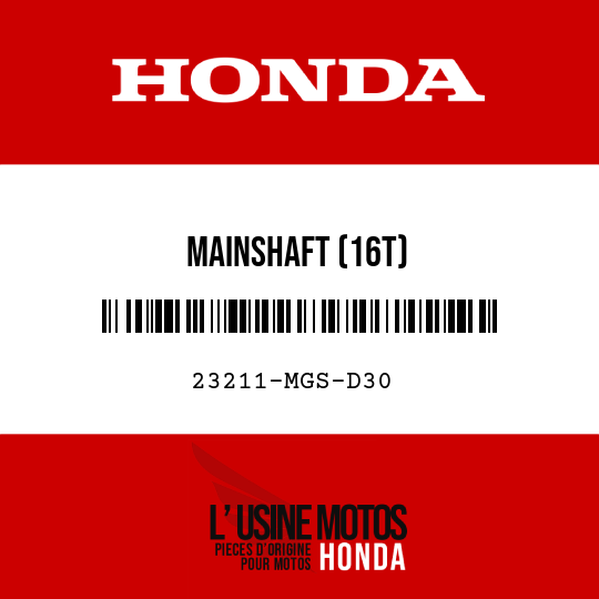 image de 23211-MGS-D30 MAINSHAFT (16T)