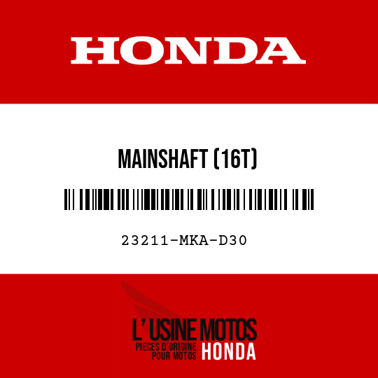 image de 23211-MKA-D30 MAINSHAFT (16T)