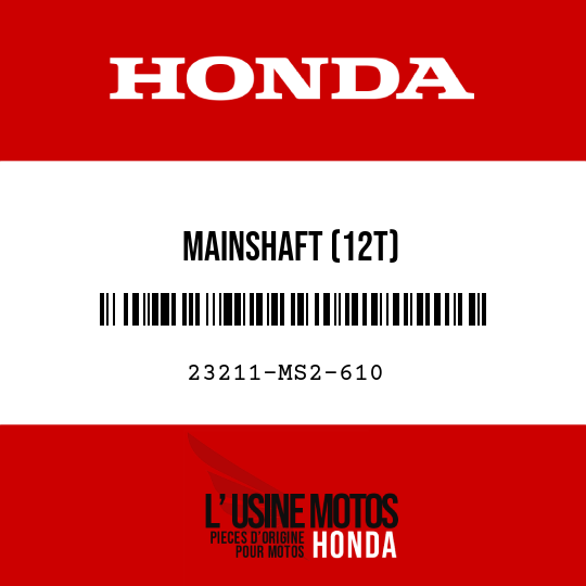 image de 23211-MS2-610 MAINSHAFT (12T)