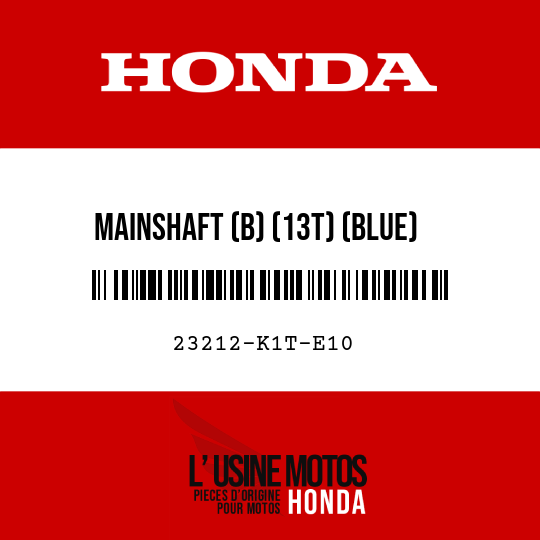image de 23212-K1T-E10 MAINSHAFT (B) (13T) (BLUE)