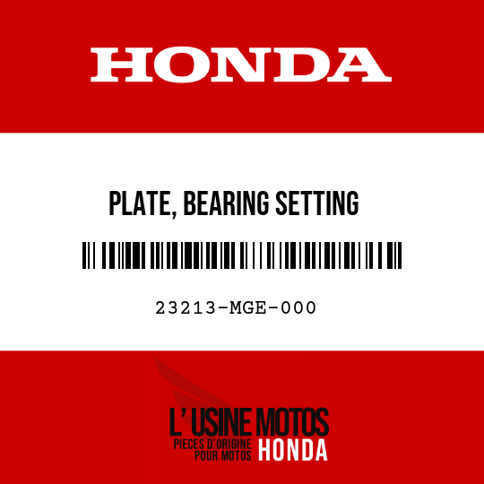 image de 23213-MGE-000 PLATE, BEARING SETTING