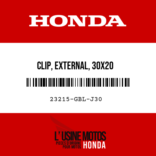 image de 23215-GBL-J30 CLIP, EXTERNAL, 30X20