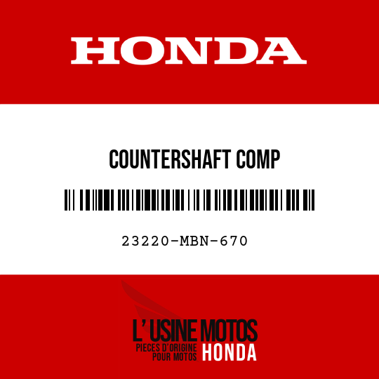 image de 23220-MBN-670 COUNTERSHAFT COMP