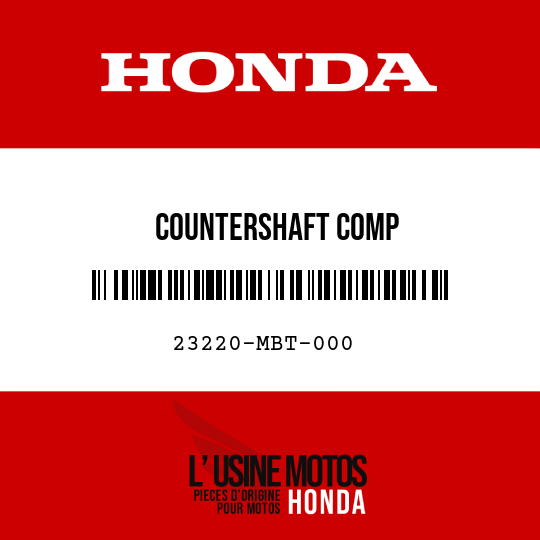 image de 23220-MBT-000 COUNTERSHAFT COMP