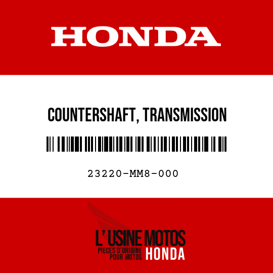 image de 23220-MM8-000 COUNTERSHAFT, TRANSMISSION