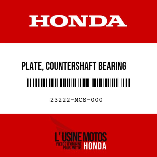 image de 23222-MCS-000 PLATE, COUNTERSHAFT BEARING   SETTING