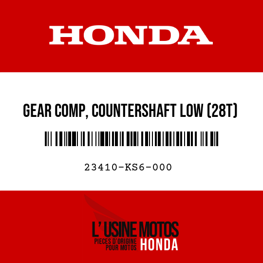 image de 23410-KS6-000 GEAR COMP, COUNTERSHAFT LOW (28T)
