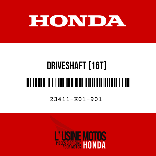 image de 23411-K01-901 DRIVESHAFT (16T)