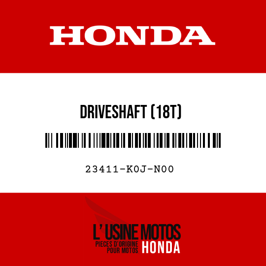 image de 23411-K0J-N00 DRIVESHAFT (18T)