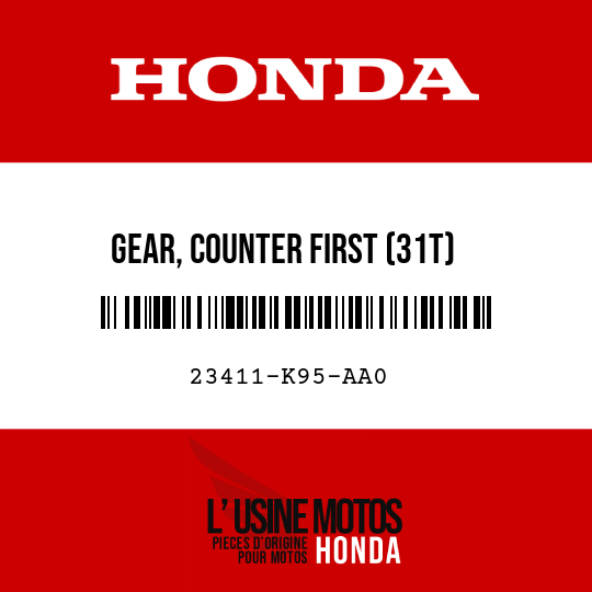 image de 23411-K95-AA0 GEAR, COUNTER FIRST (31T)