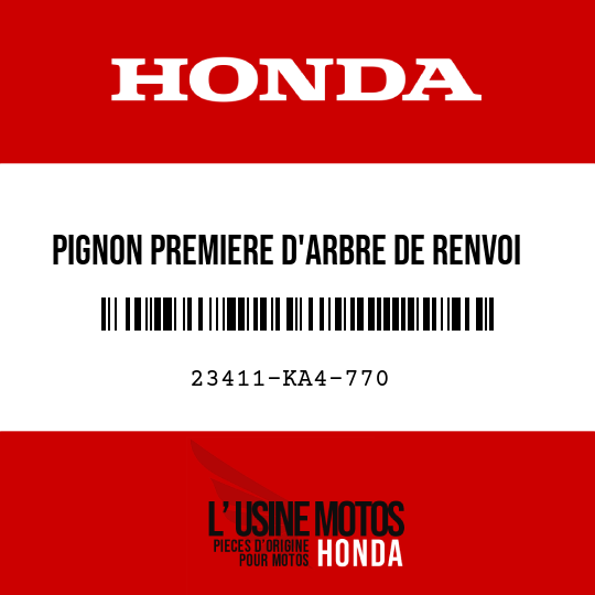 image de 23411-KA4-770 PIGNON PREMIERE D'ARBRE DE RENVOI (27T)