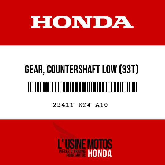 image de 23411-KZ4-A10 GEAR, COUNTERSHAFT LOW (33T)