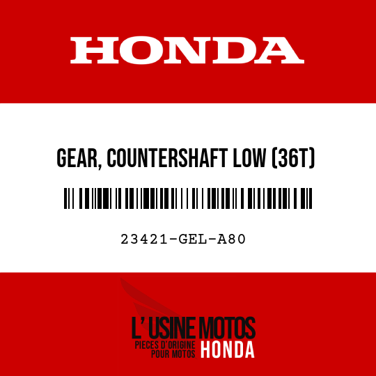 image de 23421-GEL-A80 GEAR, COUNTERSHAFT LOW (36T)