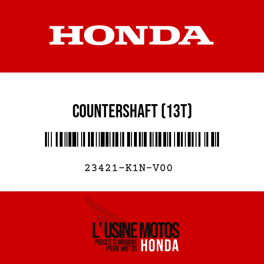 image de 23421-K1N-V00 COUNTERSHAFT (13T)