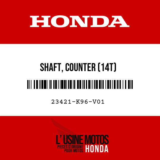 image de 23421-K96-V01 SHAFT, COUNTER (14T)