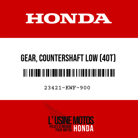 image de 23421-KWF-900 GEAR, COUNTERSHAFT LOW (40T)
