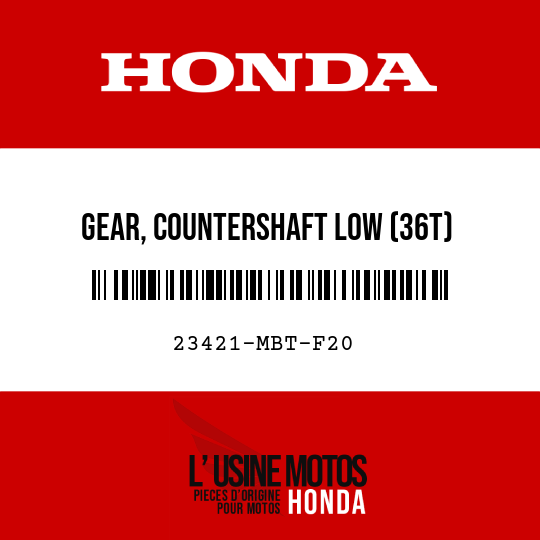 image de 23421-MBT-F20 GEAR, COUNTERSHAFT LOW (36T)