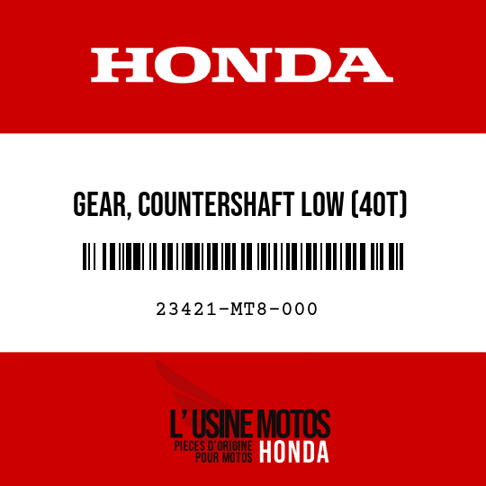 image de 23421-MT8-000 GEAR, COUNTERSHAFT LOW (40T)
