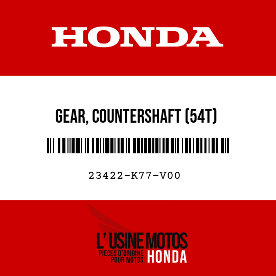 image de 23422-K77-V00 GEAR, COUNTERSHAFT (54T)