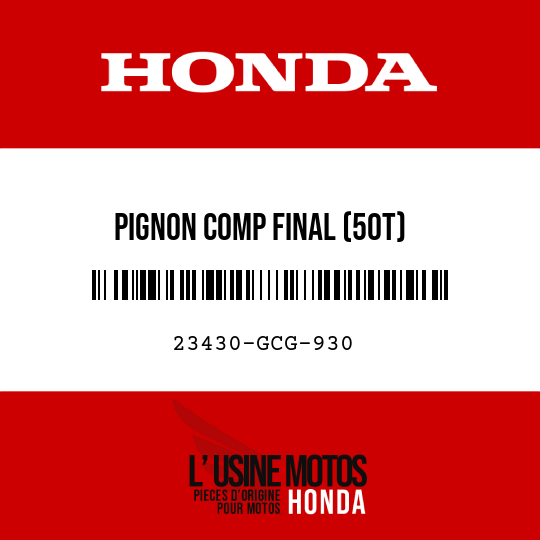 image de 23430-GCG-930 PIGNON COMP FINAL (50T)