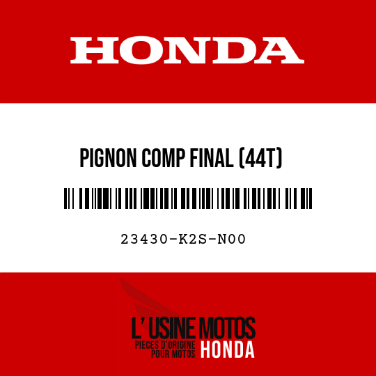 image de 23430-K2S-N00 PIGNON COMP FINAL (44T)