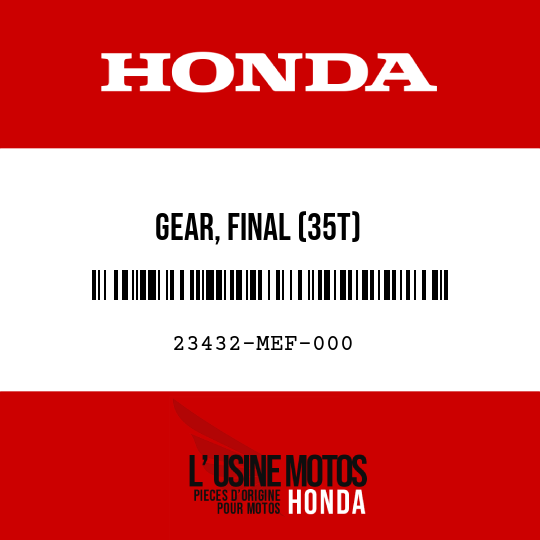 image de 23432-MEF-000 GEAR, FINAL (35T)