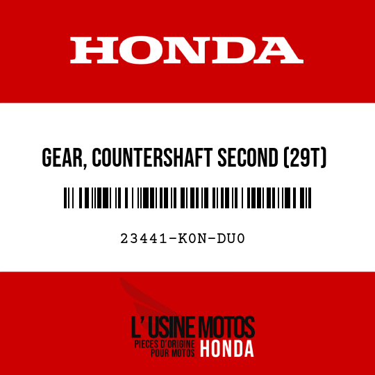 image de 23441-K0N-DU0 GEAR, COUNTERSHAFT SECOND (29T)