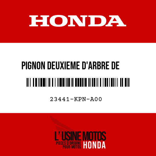 image de 23441-KPN-A00 PIGNON DEUXIEME D'ARBRE DE    RENVOI (30T)