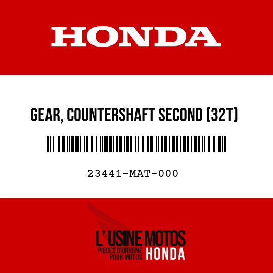 image de 23441-MAT-000 GEAR, COUNTERSHAFT SECOND (32T)