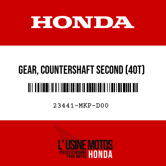image de 23441-MKP-D00 GEAR, COUNTERSHAFT SECOND (40T)