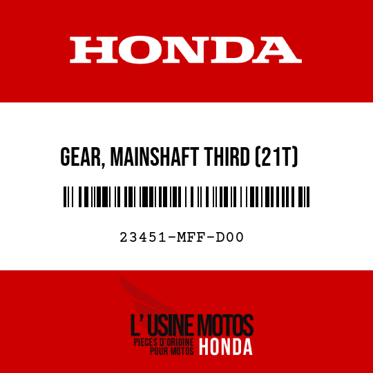 image de 23451-MFF-D00 GEAR, MAINSHAFT THIRD (21T)