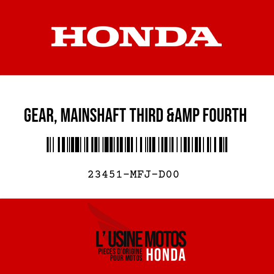 image de 23451-MFJ-D00 GEAR, MAINSHAFT THIRD &amp FOURTH (18T/18T)