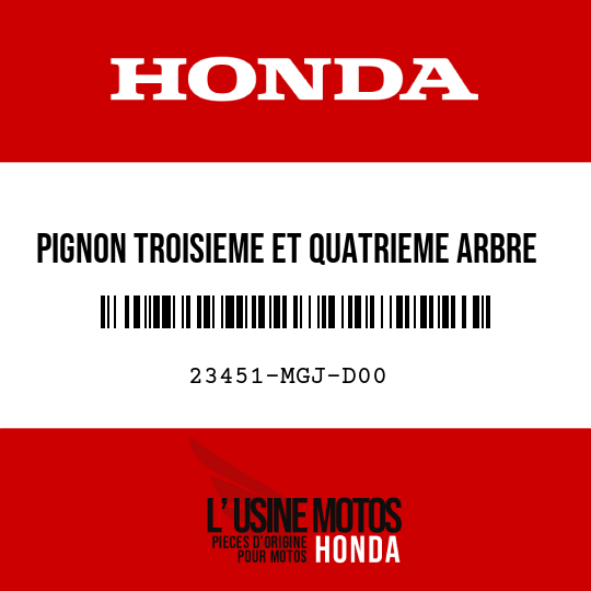 image de 23451-MGJ-D00 PIGNON TROISIEME ET QUATRIEME ARBRE DE RENVOI (22T/22T)