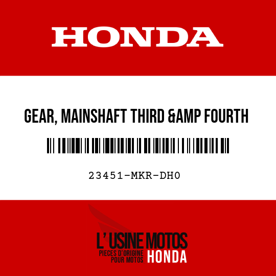 image de 23451-MKR-DH0 GEAR, MAINSHAFT THIRD &amp FOURTH (20T/22T)