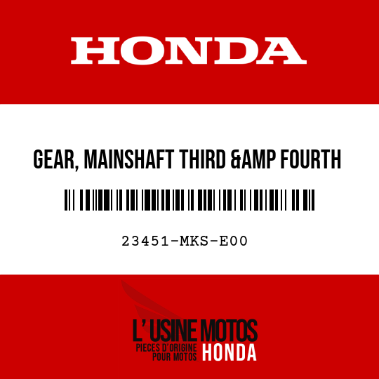 image de 23451-MKS-E00 GEAR, MAINSHAFT THIRD &amp FOURTH (25T/26T)