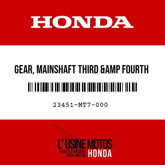 image de 23451-MT7-000 GEAR, MAINSHAFT THIRD &amp FOURTH (18T/22T)