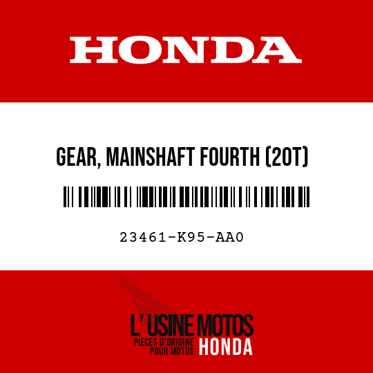 image de 23461-K95-AA0 GEAR, MAINSHAFT FOURTH (20T)
