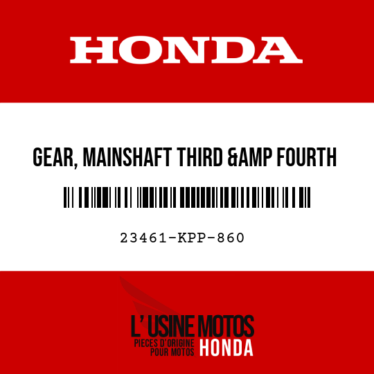 image de 23461-KPP-860 GEAR, MAINSHAFT THIRD &amp FOURTH (20T/23T)