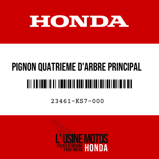 image de 23461-KS7-000 PIGNON QUATRIEME D'ARBRE PRINCIPAL (21T)