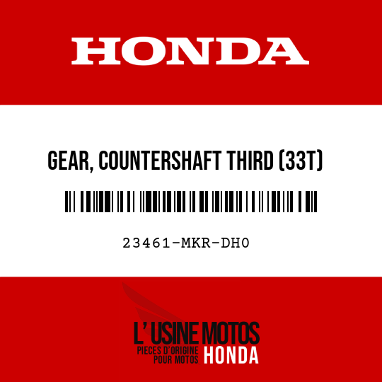 image de 23461-MKR-DH0 GEAR, COUNTERSHAFT THIRD (33T)