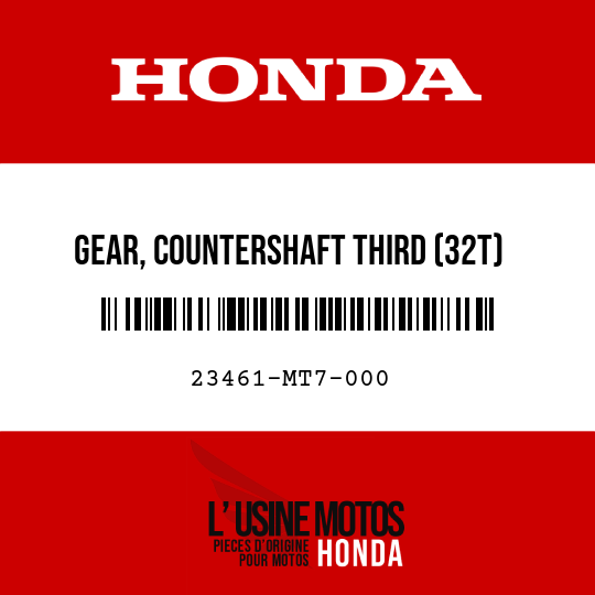 image de 23461-MT7-000 GEAR, COUNTERSHAFT THIRD (32T)