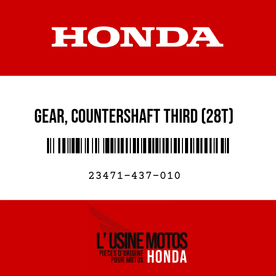 image de 23471-437-010 GEAR, COUNTERSHAFT THIRD (28T)