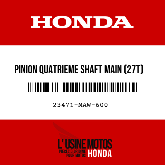 image de 23471-MAW-600 PINION QUATRIEME SHAFT MAIN (27T)