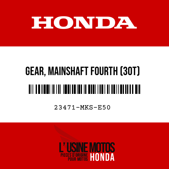 image de 23471-MKS-E50 GEAR, MAINSHAFT FOURTH (30T)