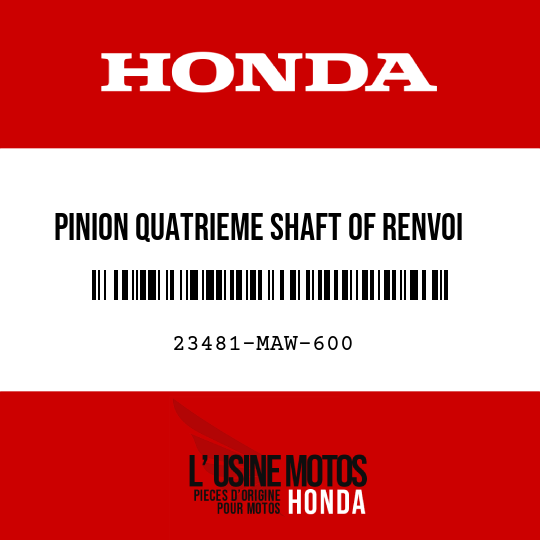 image de 23481-MAW-600 PINION QUATRIEME SHAFT OF RENVOI (30T)