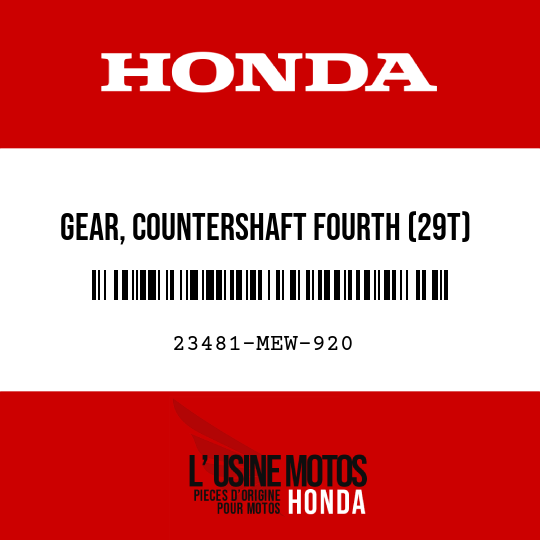 image de 23481-MEW-920 GEAR, COUNTERSHAFT FOURTH (29T)