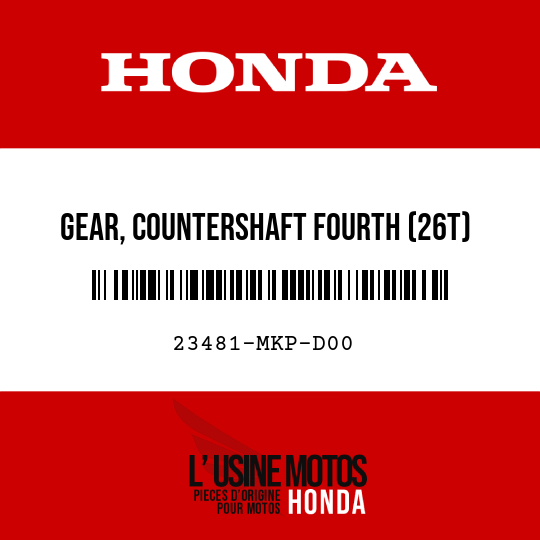 image de 23481-MKP-D00 GEAR, COUNTERSHAFT FOURTH (26T)